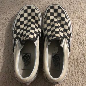 checkered slip on vans